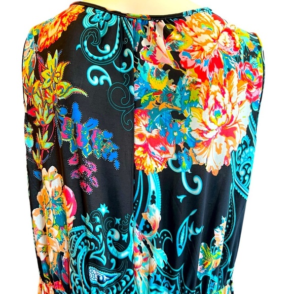 Mlle Gabrielle Floral Print Sleeveless Summer Dress Women Size 2X - Picture 6 of 10